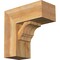 Ekena Millwork Balboa Block Rough Sawn Bracket w/ Offset Brace, Western Red Cedar, 8"W x 18"D x 18"H BKT0806X18X18BOA05RWR - alternate 1